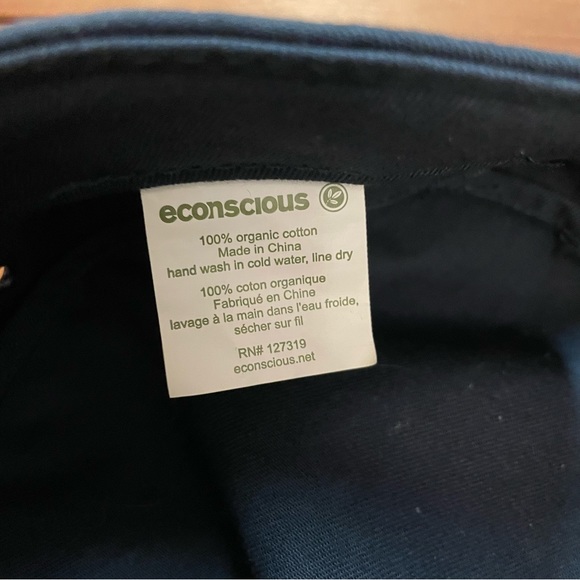 NWOT econscious navy blue Organic Cotton Fiber Twill Adjustable Corps hat EC7010 - Picture 6 of 6